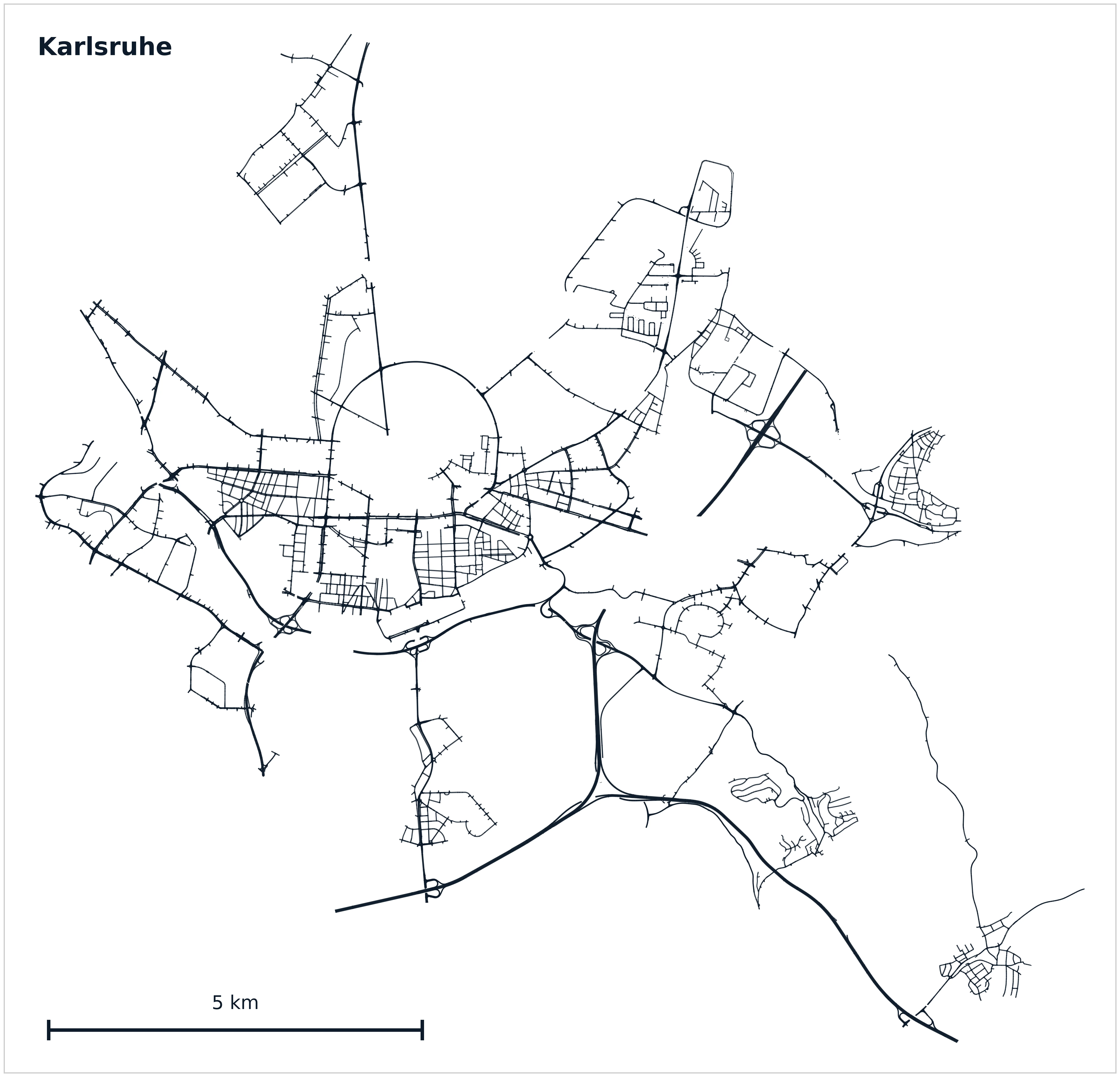 HD map coverage — Karlsruhe