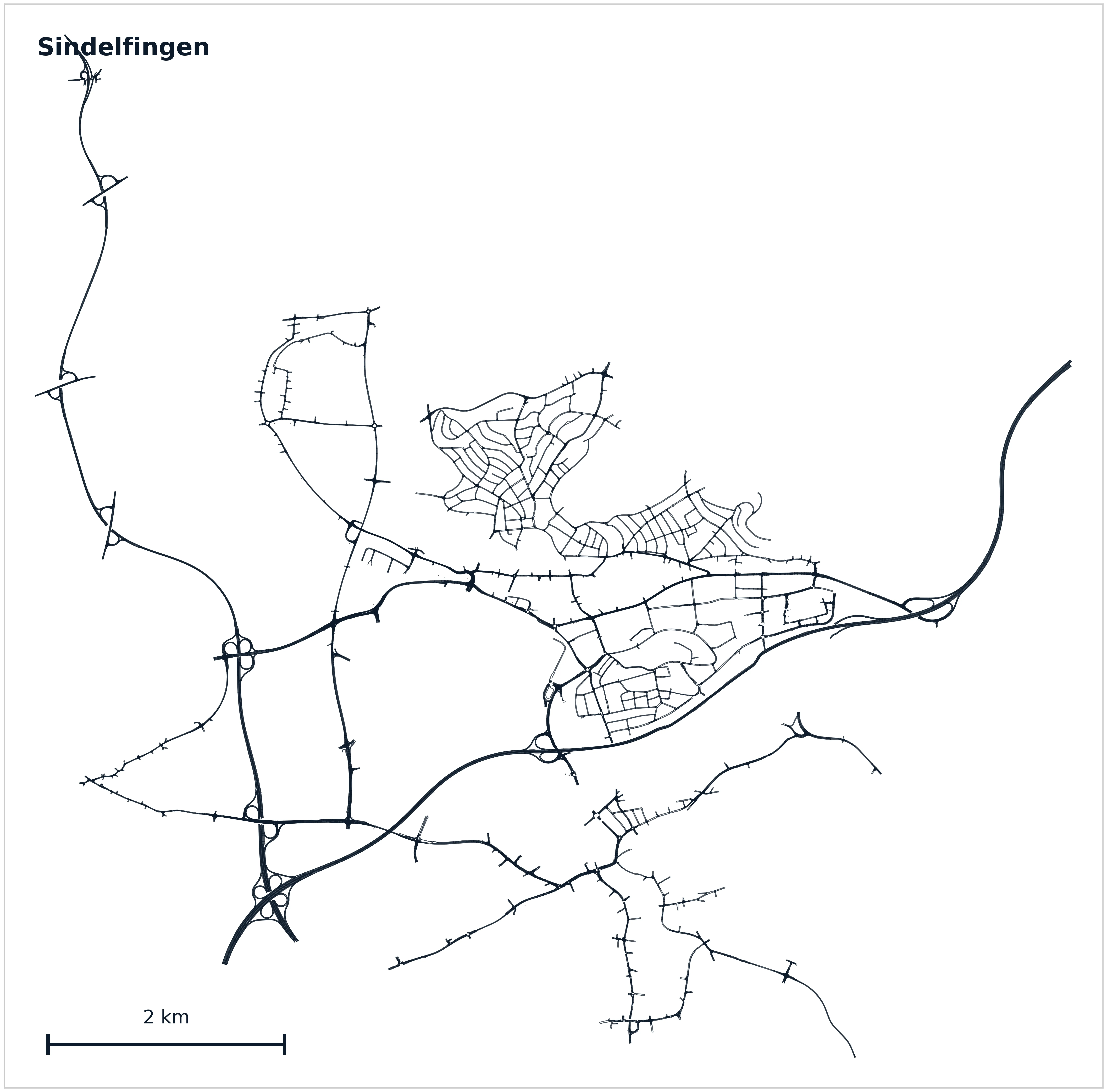 HD map coverage — Sindelfingen